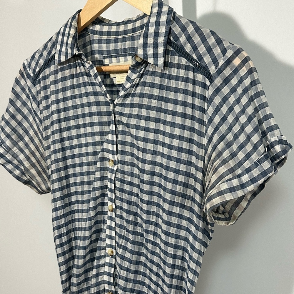 Maeve by Anthropologie Gingham Shirt Dress – Size 4 – With Slip - Picture 3 of 10